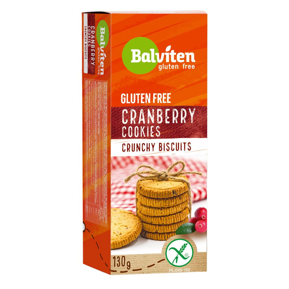 Biscotti Croccanti ai Mirtilli Rossi Senza Glutine - Balviten