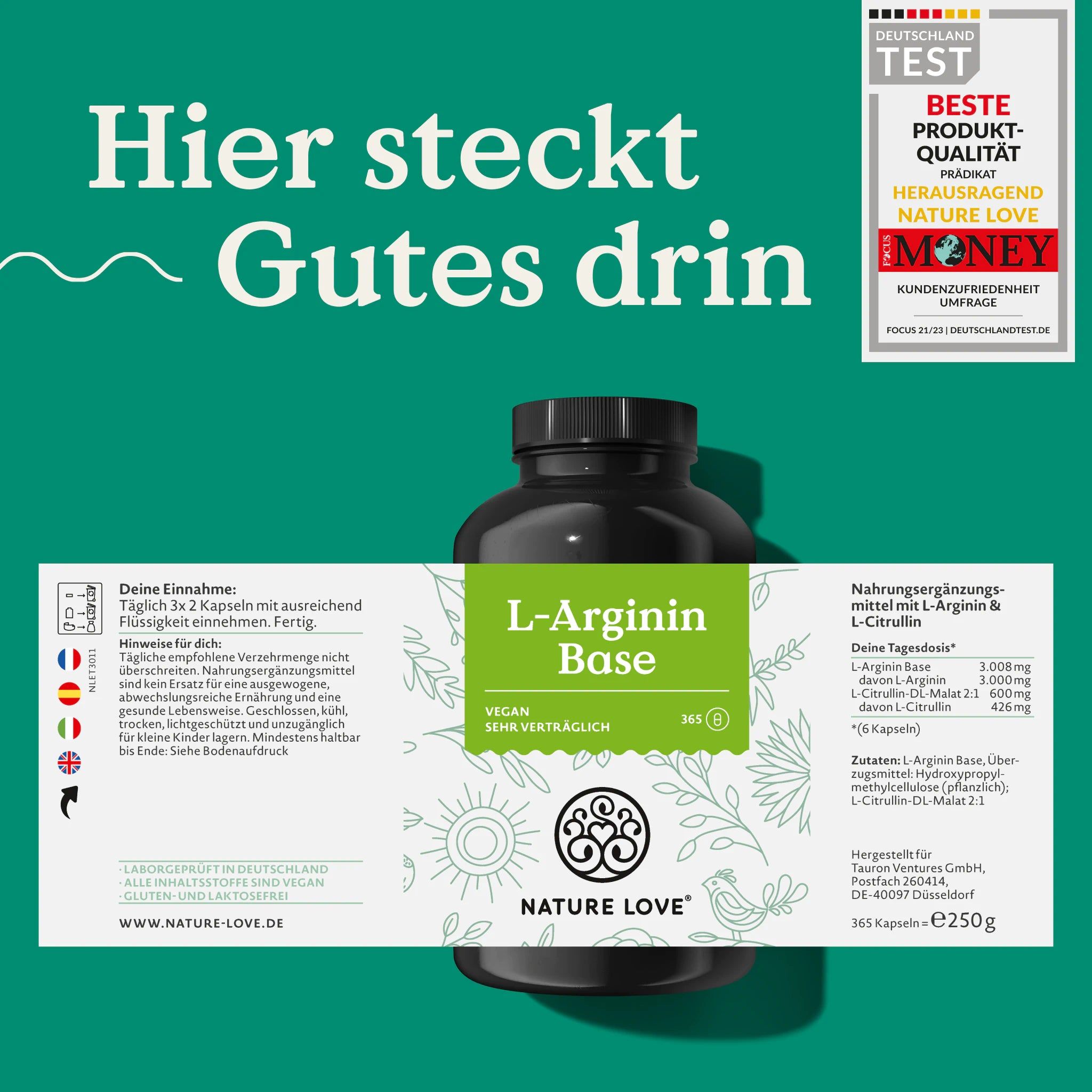 NATURE LOVE® L-Arginin Base