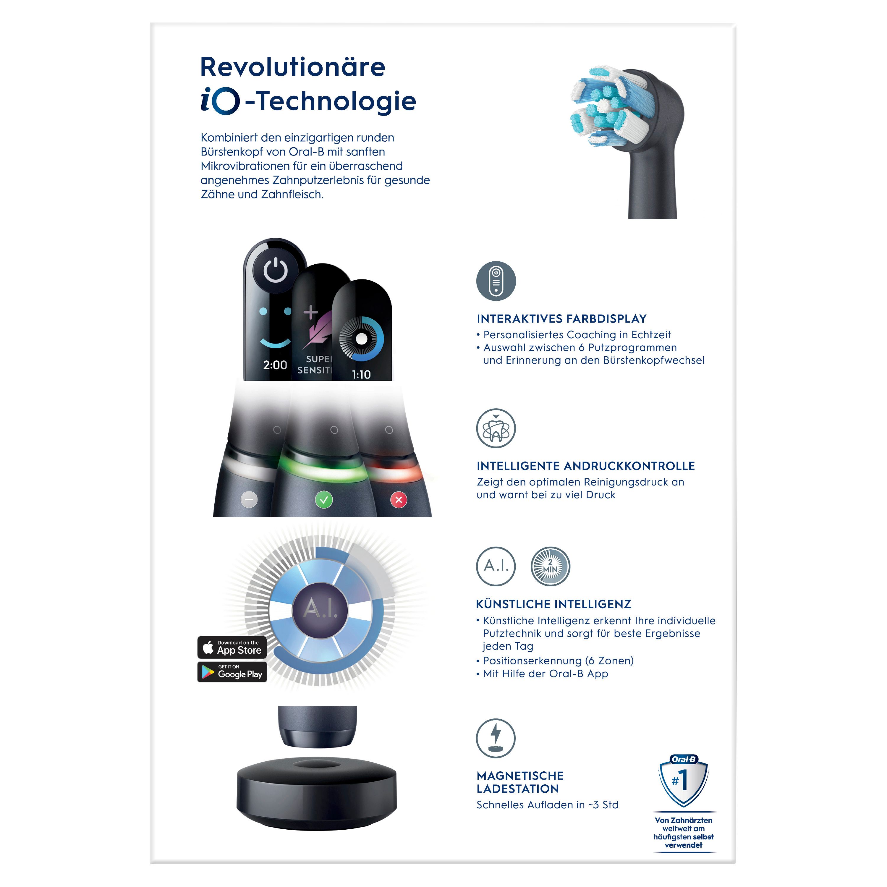 Oral-B - Elektrische Zahnbürste "iO Series 8 + Reiseetui" in Schwarz