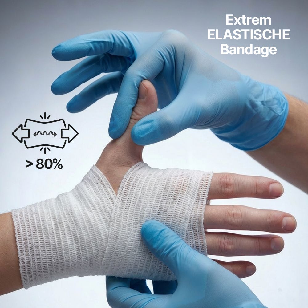 Medrull Ultra-Crepp elastische, anpassungsfähige Bandage / Mullbinde 6cm x 4m