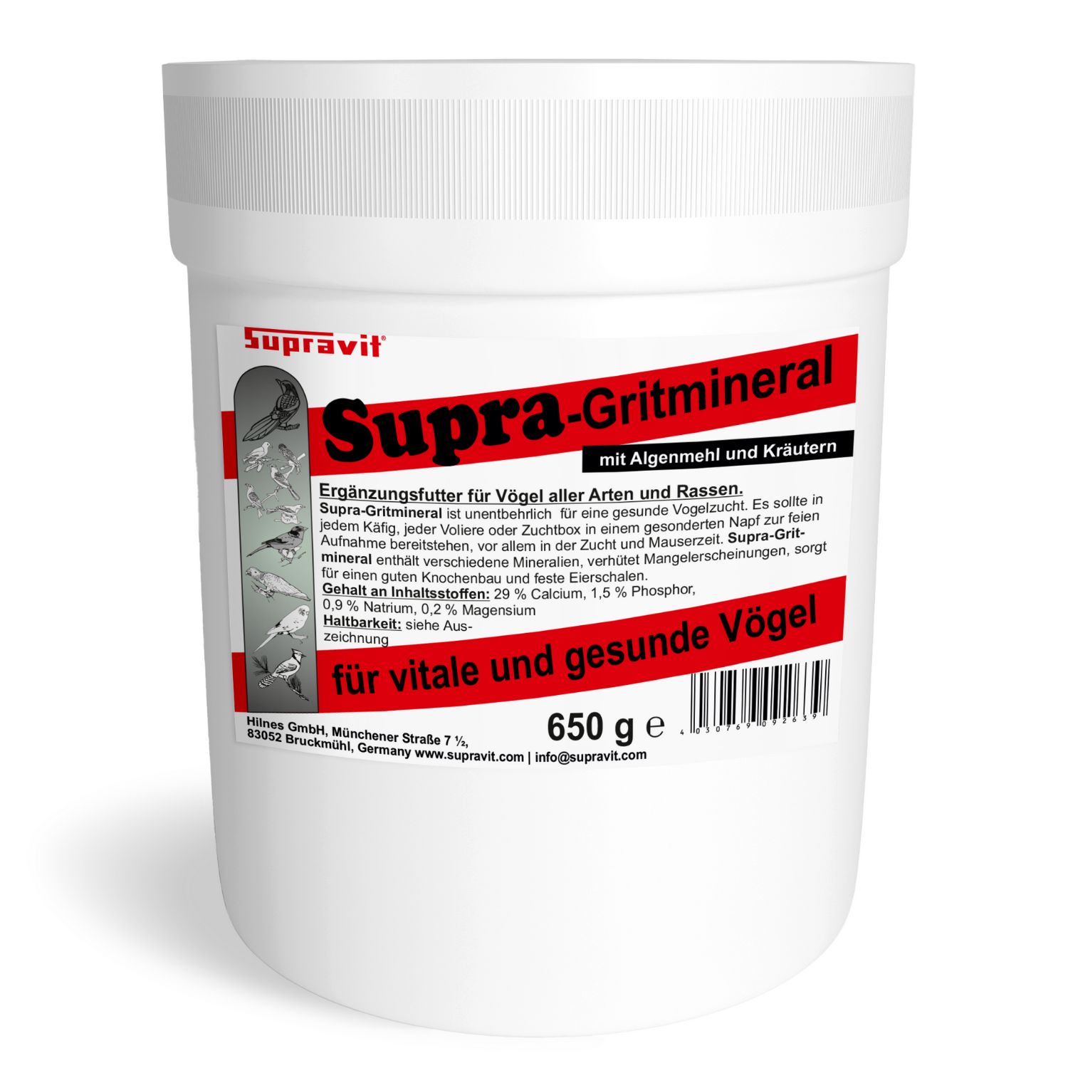 Supravit Supra-Gritmineral Premium Vogelgrit & Mineralfutter für Vögel