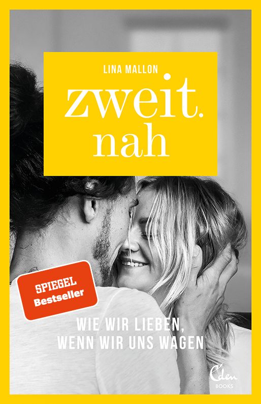 Buchcover mit Titel "zweit.nah" von Lina Mallon. Ein Paar umarmt sich. Rotes "SPIEGEL Bestseller"-Siegel.