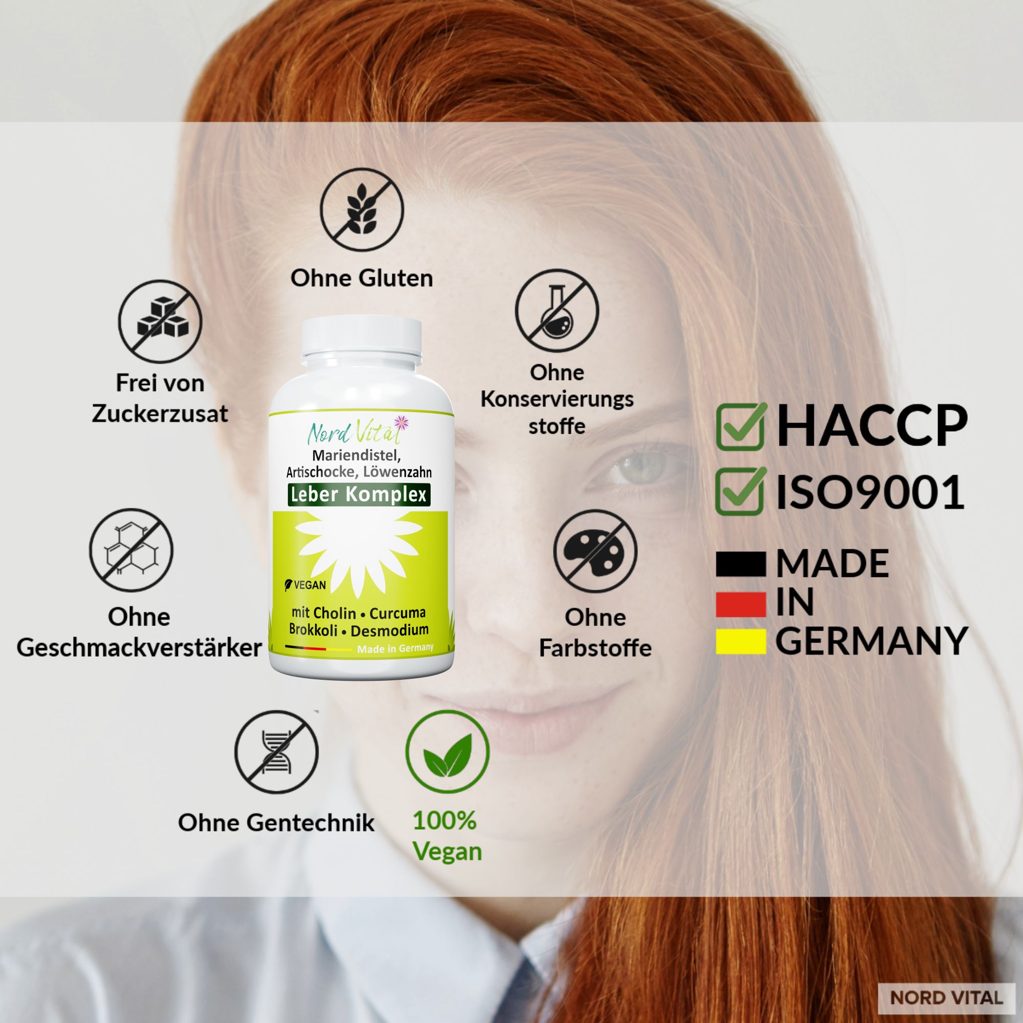 Nord Vital Leber Komplex – 15-in-1 Formel mit Mariendistel- & Artischocken-Extrakt | Made in Germany