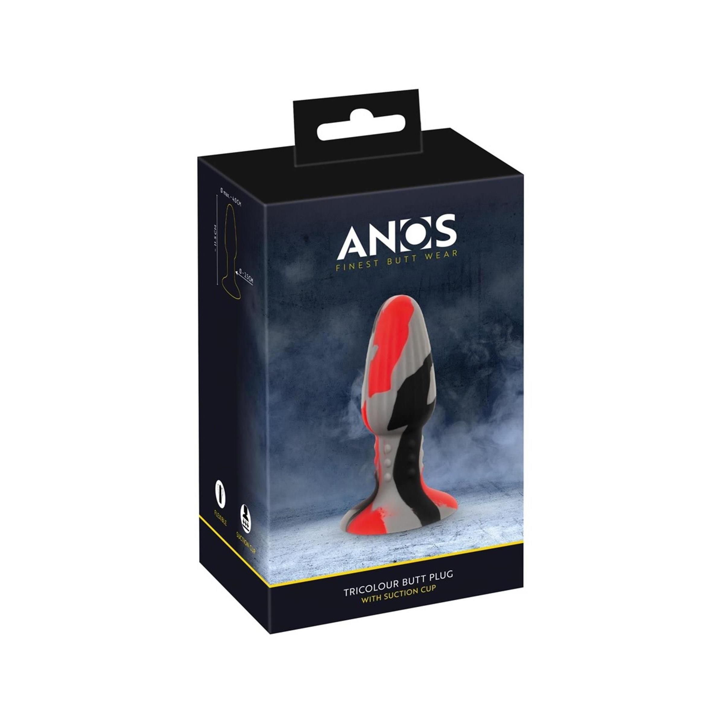 ANOS Triple Color Butt Plug 4 cm