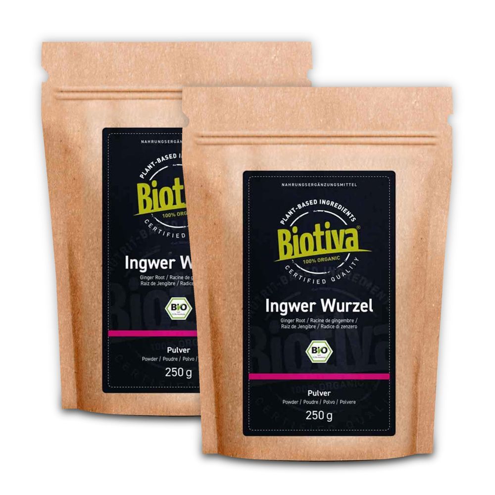 Biotiva Ingwer Pulver Bio 500 g - Shop Apotheke