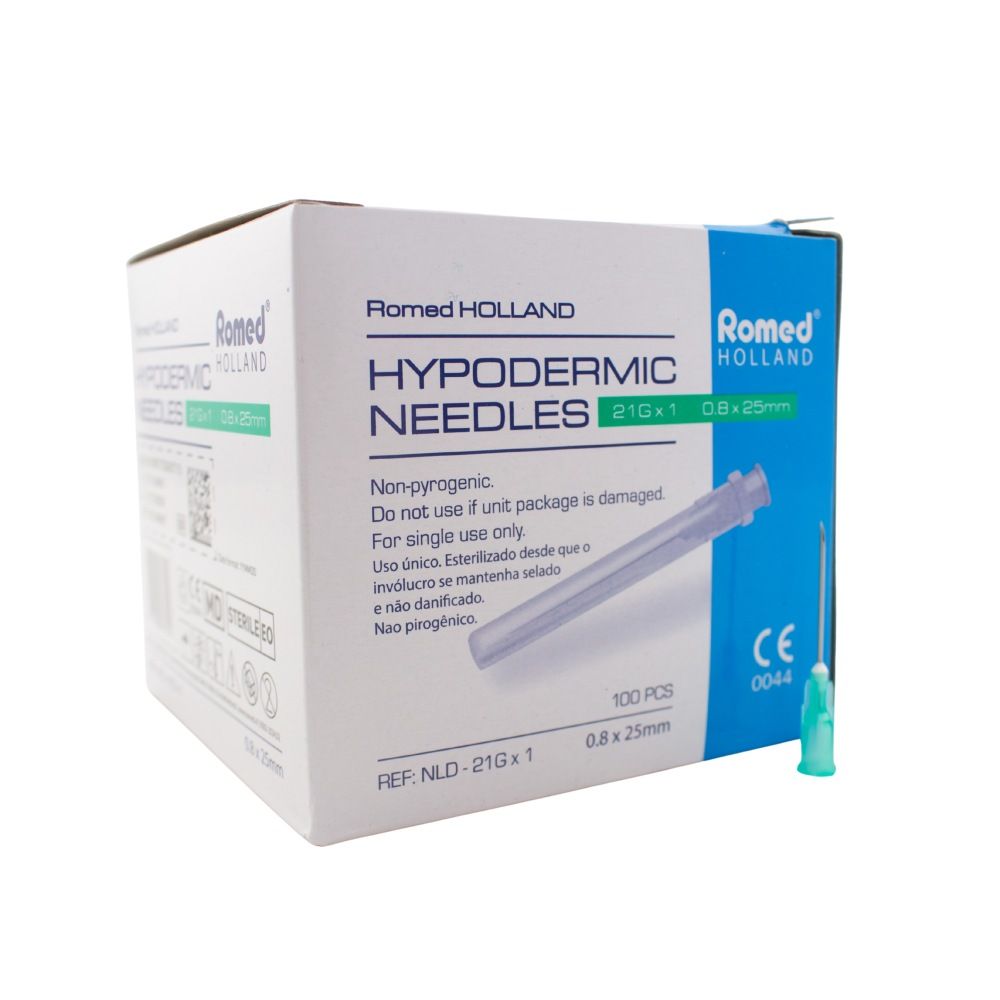 Romed Injektionskanülen 21G x 1.0, steril, 0.8 x 25 mm