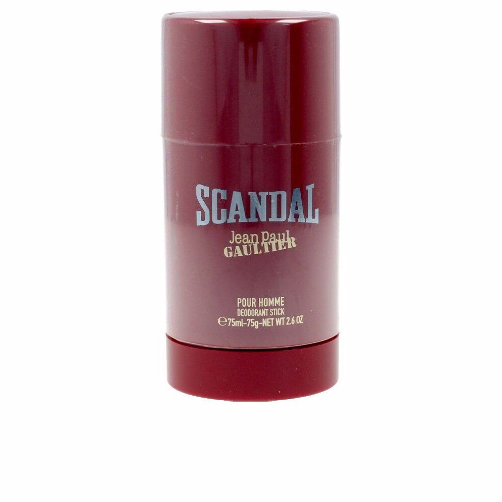 Roter Deostick mit Aufschrift SCANDAL, Jean Paul Gaultier. Pour Homme, Deodorant Stick, 75ml.