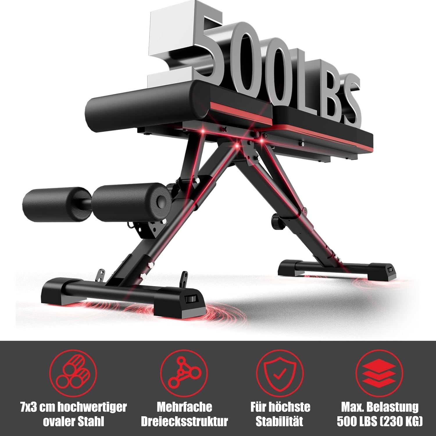 DH FitLife klappbar multifunktional Hantelbank