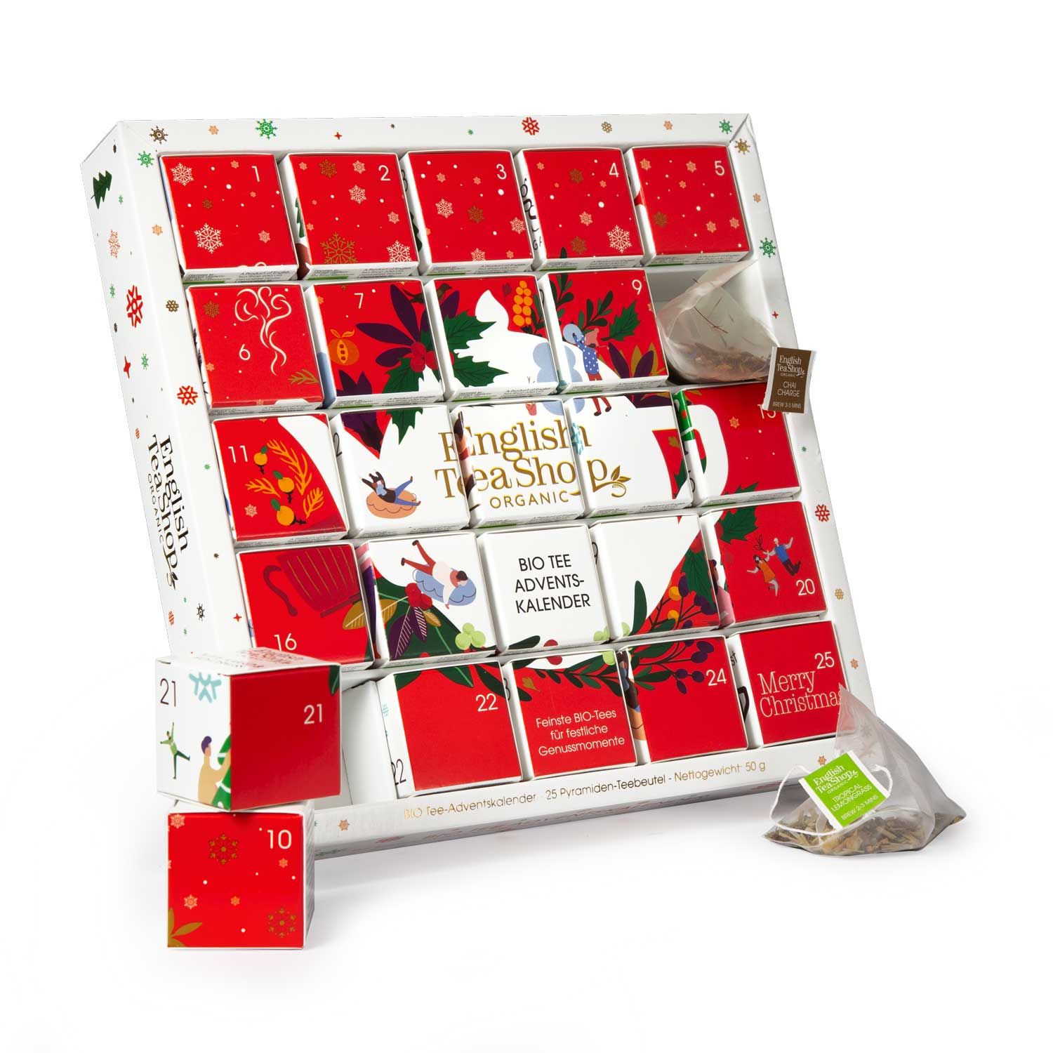 ETS - Puzzle Tee Adventskalender Red Christmas, bio