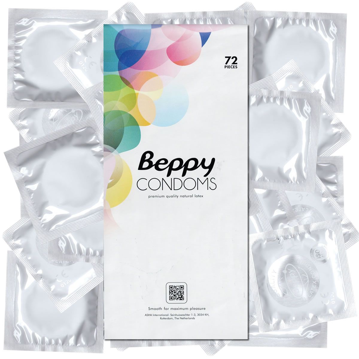 Beppy Kondome, 72 Stück, Premium-Qualität, Naturkautschuklatex.