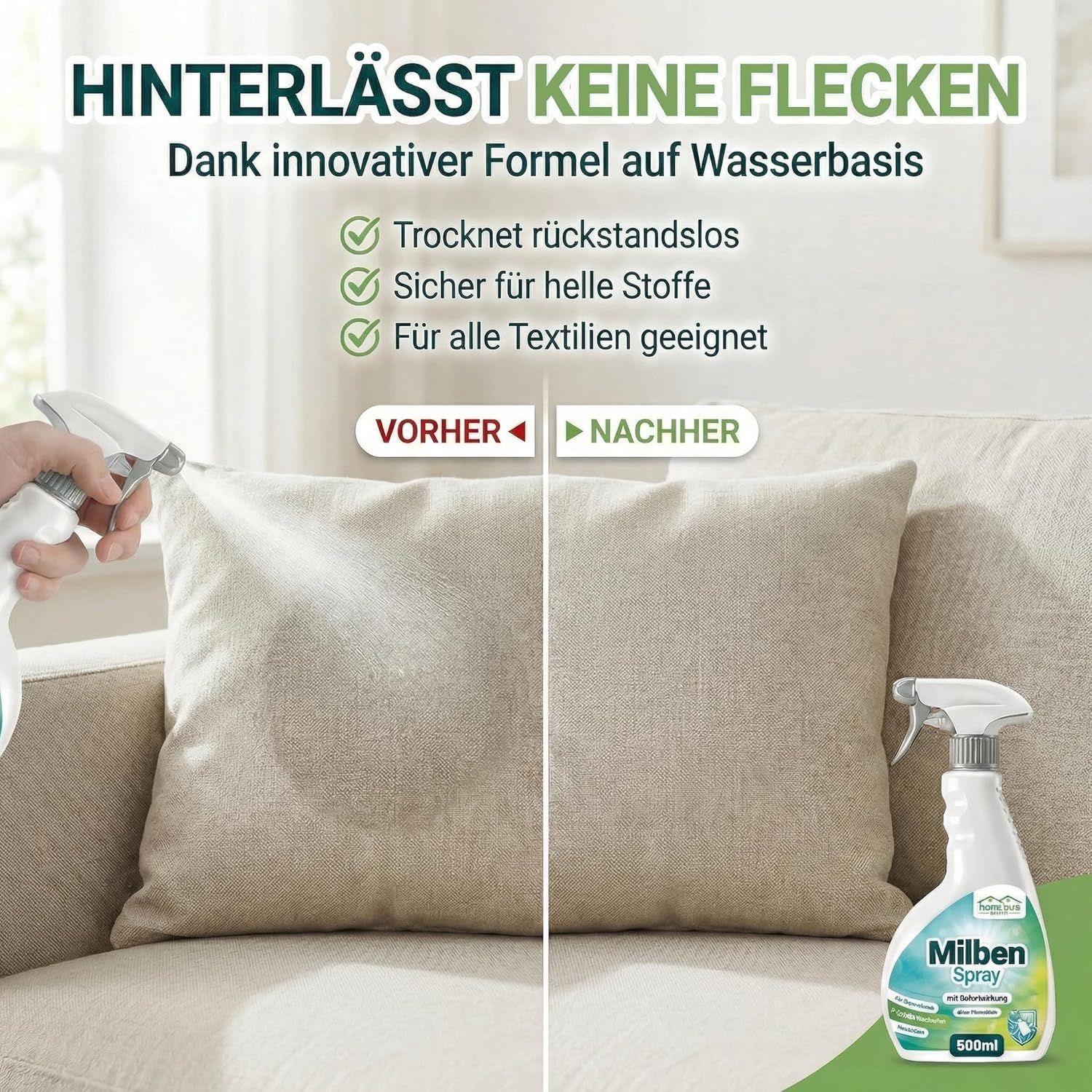 HomeBugProtect Milben Spray Für Matratzen Textilien