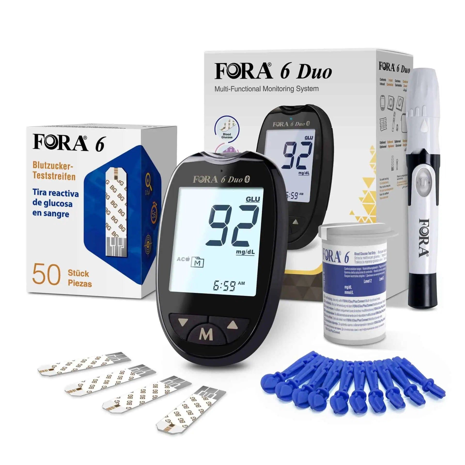 FORA 6 Duo - glucometro - mg/dl