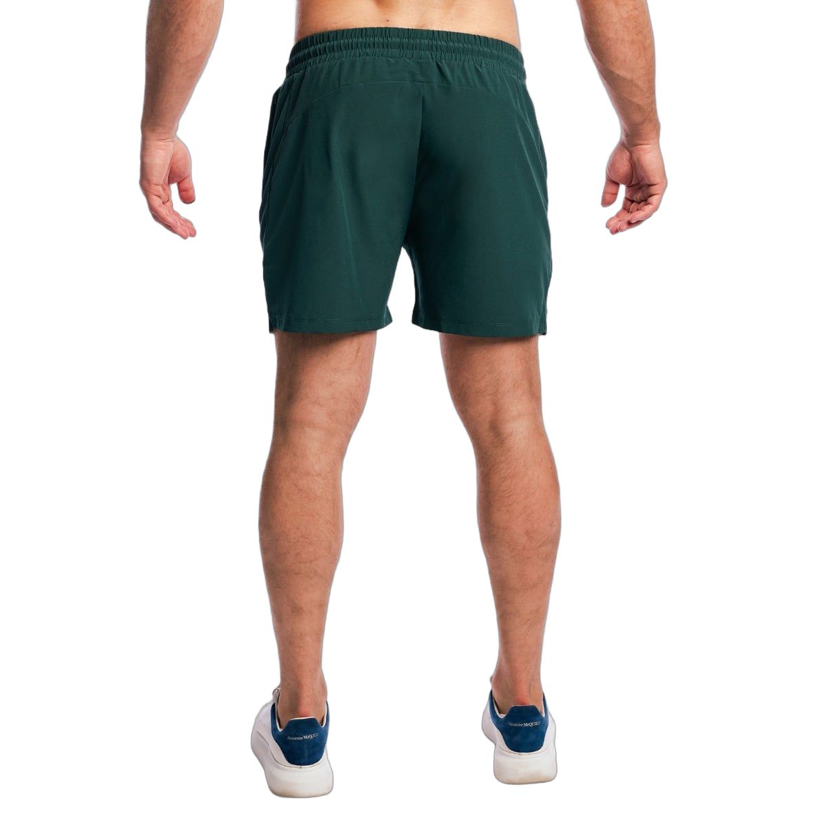 GymBeam Shorts Herren Regular Fit, Kordelzug und Reißverschlusstaschen Forest