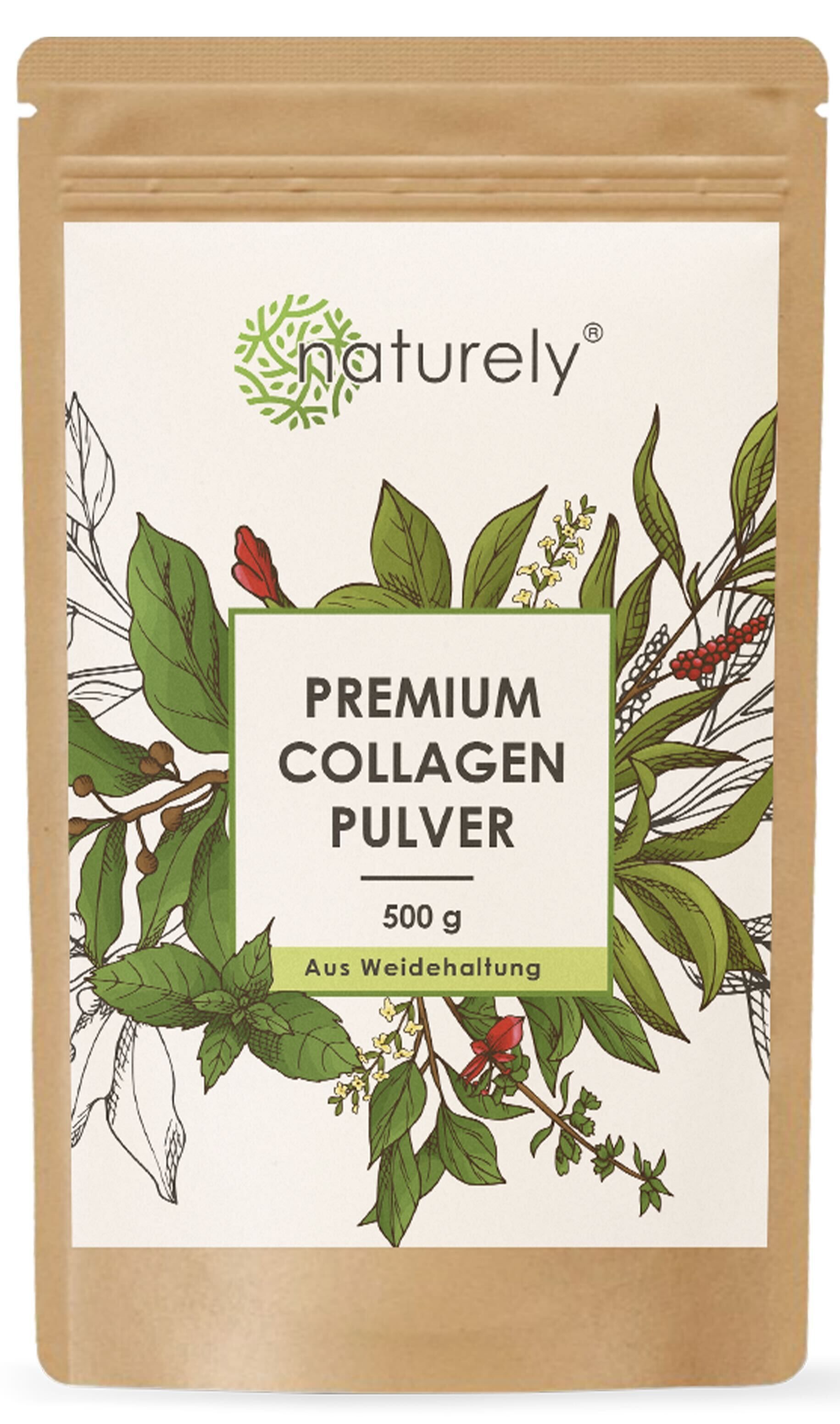 Naturely Premium Kollagen Pulver – Kollagen Hydrolysat aus Weidehaltung