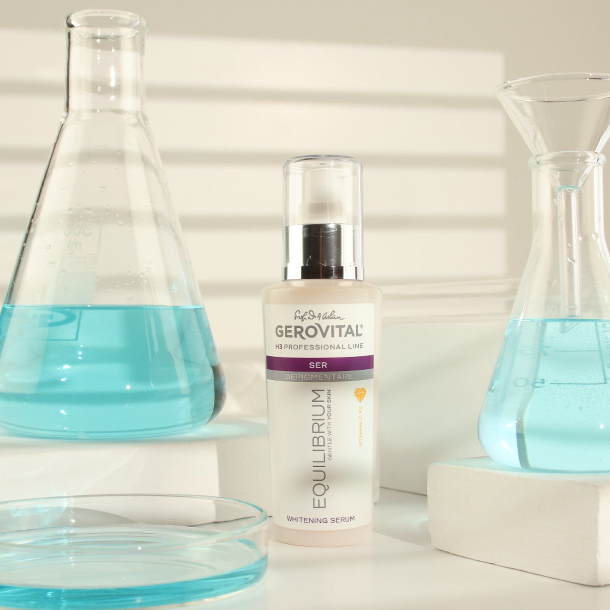 Gerovital H3 Equilibrium Serum gegen Pigmentflecken mit Vitamin C, 100 ml