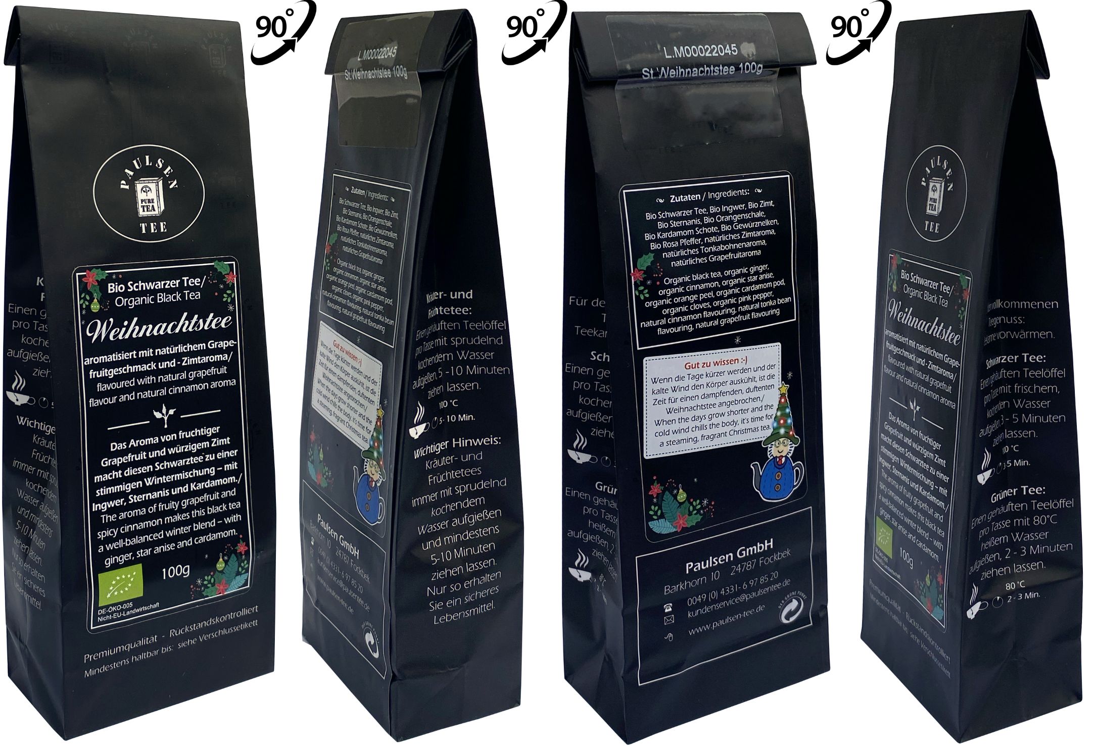 Paulsen Bio Weihnachtstee, schwarzer Tee