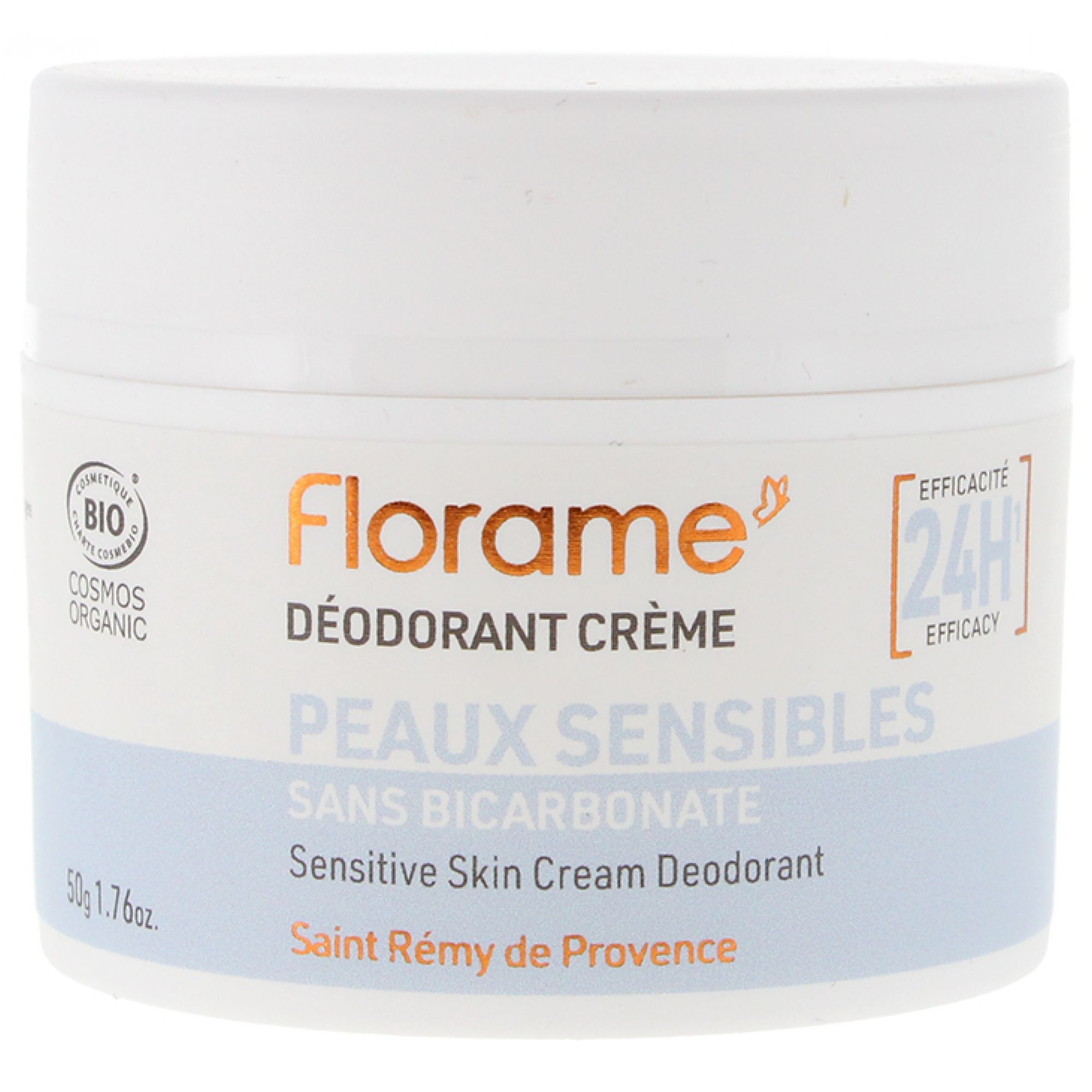 Florame Deodorant Creme 24H Empfindliche Haut Bio 5,2x6x6 cm