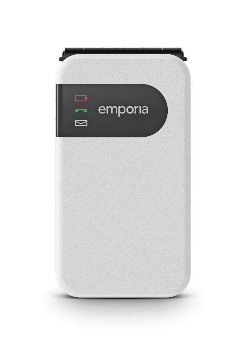 emporia SIMPLICITYglam Smartphone mit Klappfunktion 4G weiß 128 MB 2,8 Zoll