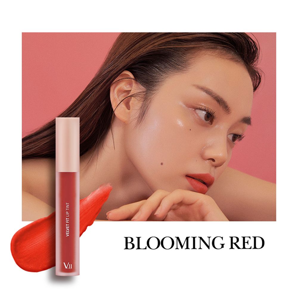 VILLAGE 11 FACTORY Velvet Fit Lip Tint Blooming Red Liquid Lipstick