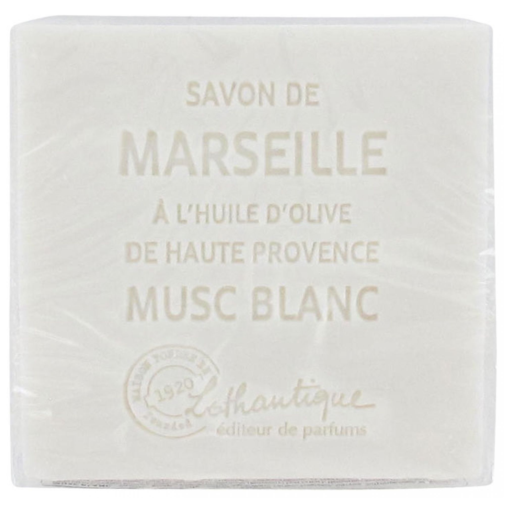 Lothantique Marseille Soap parfümiert (Duft: Weißer Moschus) 6,5x2,5x6,5 cm