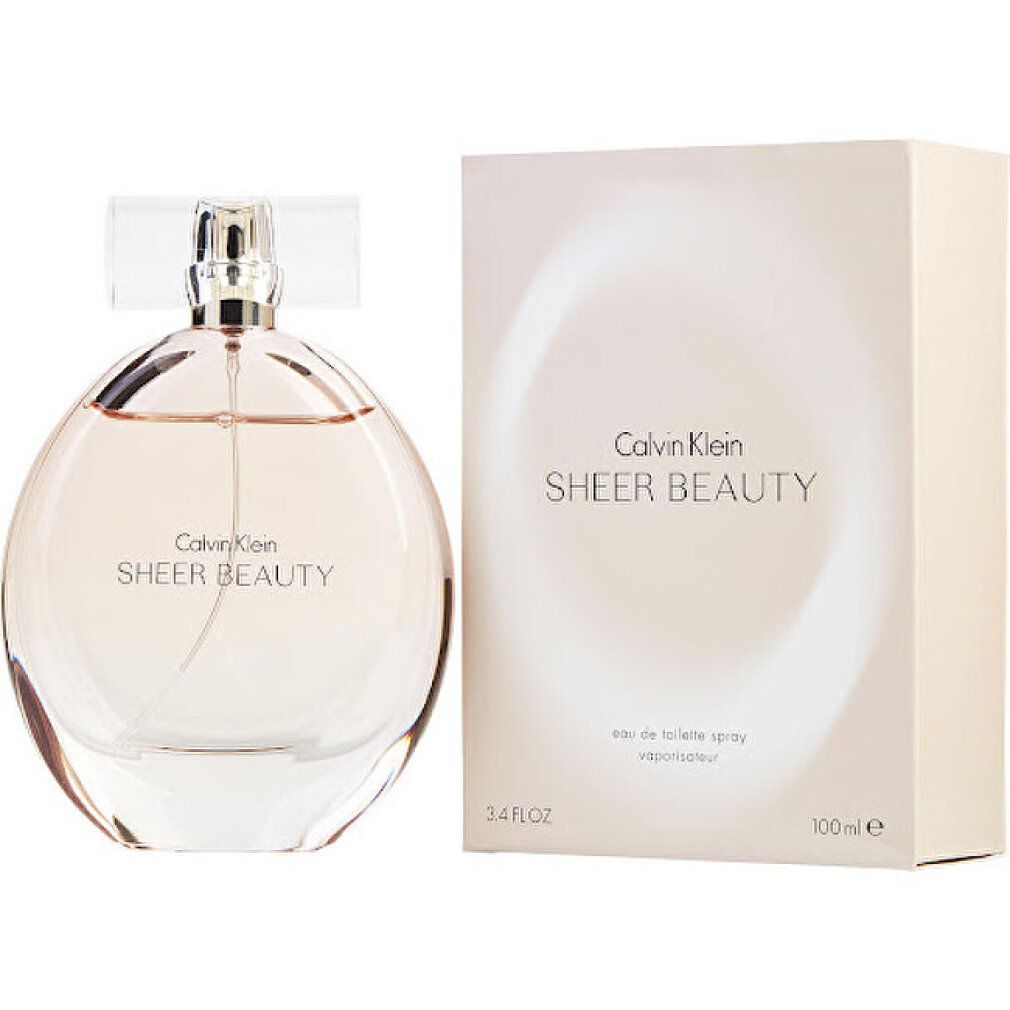 Calvin Klein Sheer Beauty Eau de Toilette Flakon und Verpackung. 100ml.