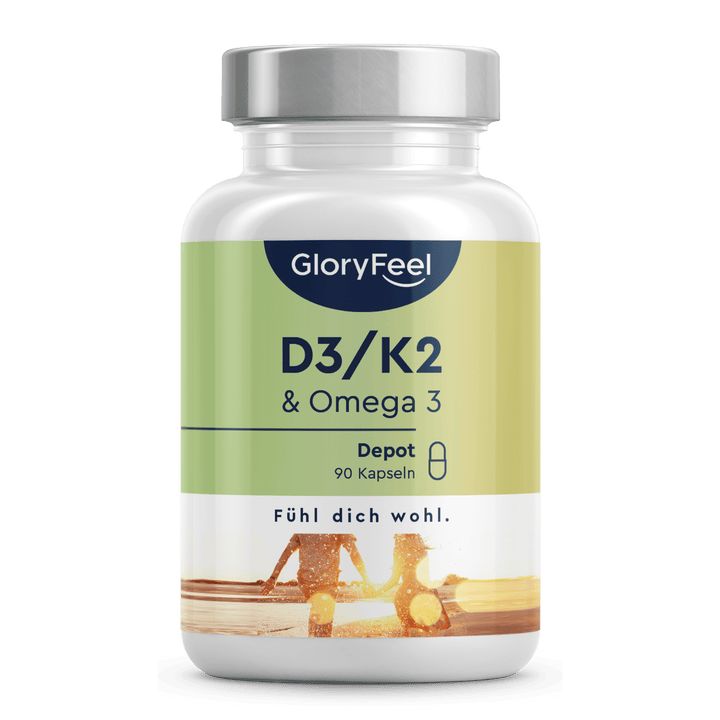 gloryfeel® Vitamin D3 5.000 I.E. K2 & Omega 3 Kapseln 90 St SHOP APOTHEKE