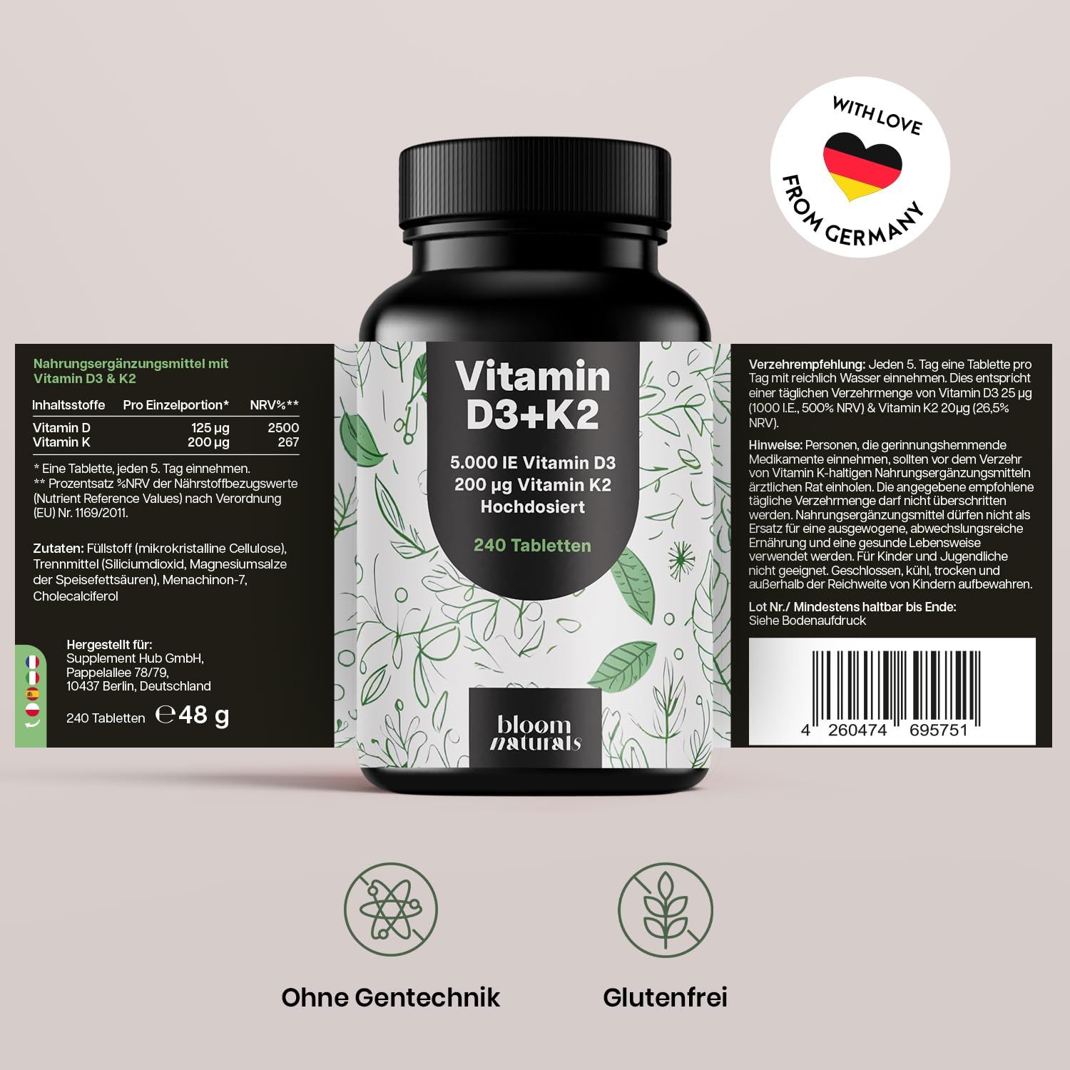 Vitamin D3 K2 Tabletten