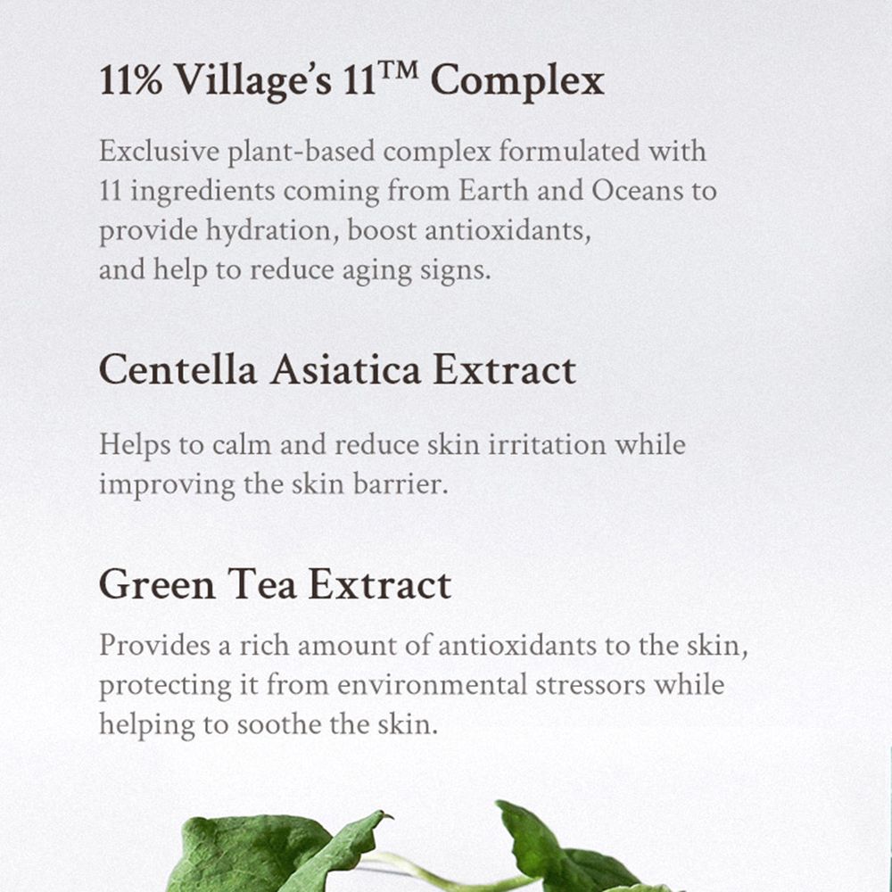 VILLAGE 11 FACTORY Fresh Dewy Green Cica Facial Serum Calming Face Serum