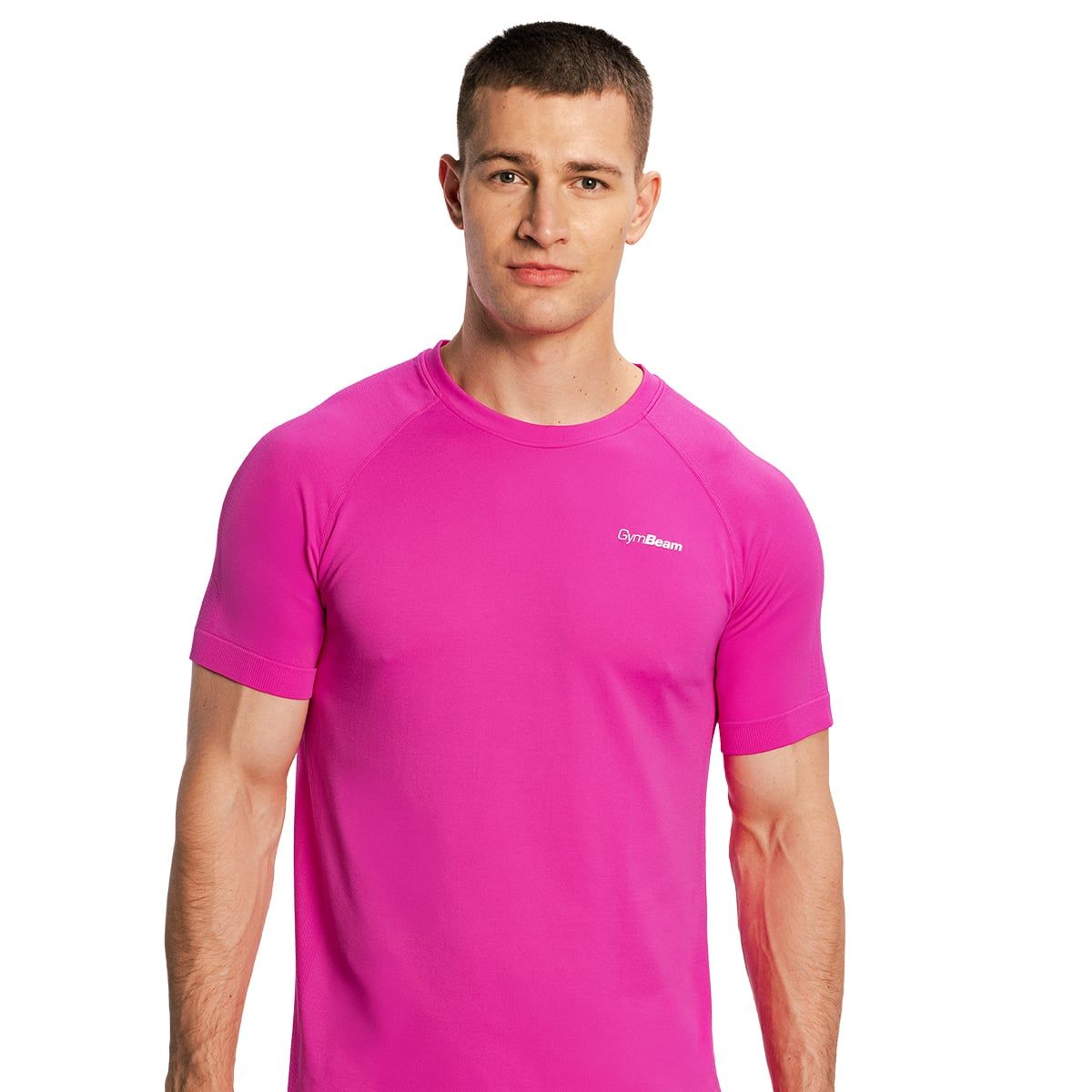 GymBeam T-Shirt Herren loose kurzarm aus Nylon Pulse X Running violett 1 St