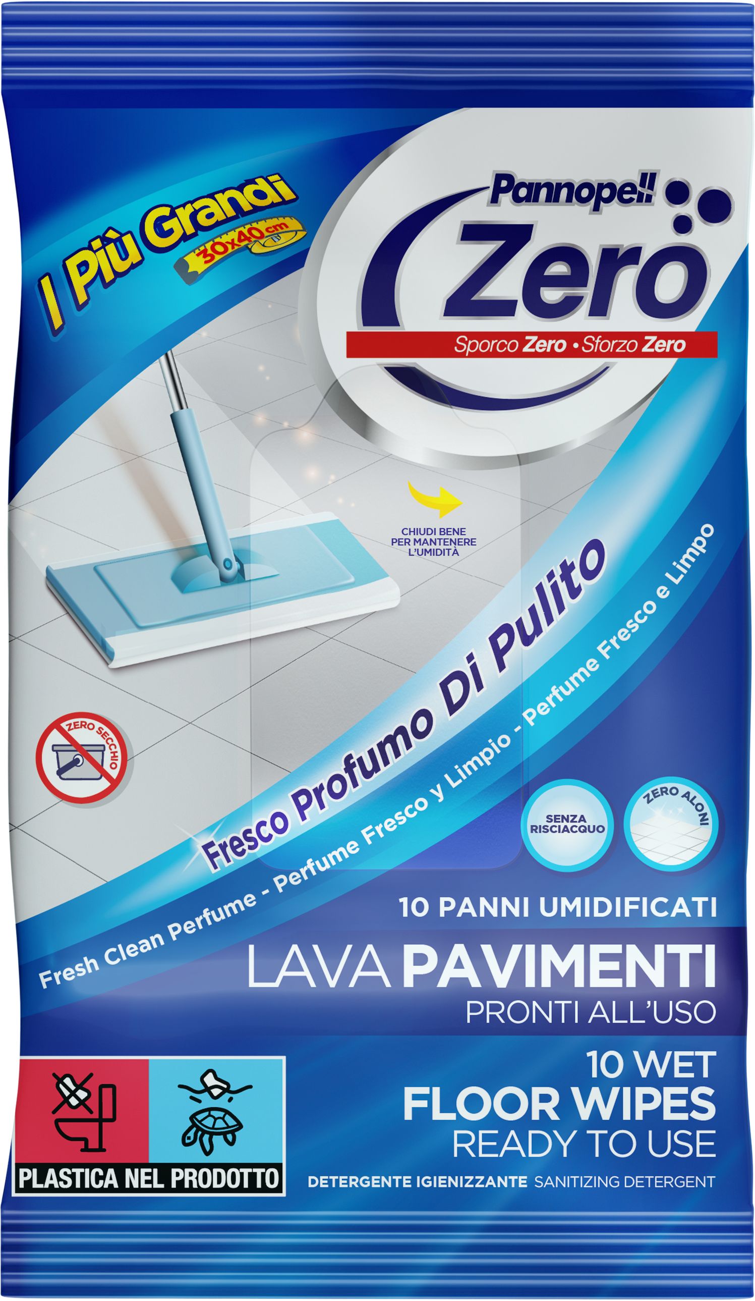 Pannopell Salviette Igienizzanti Pavimenti 30x40 cm 100 pz