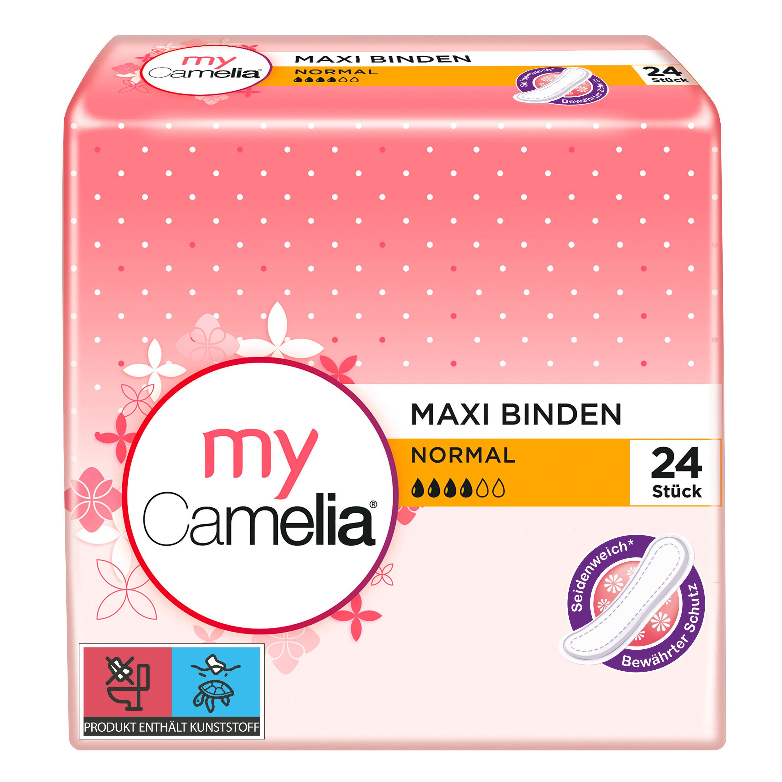 Camelia Maxi Damenbinden Damenhygiene Damen Binden Normal 5x24 St