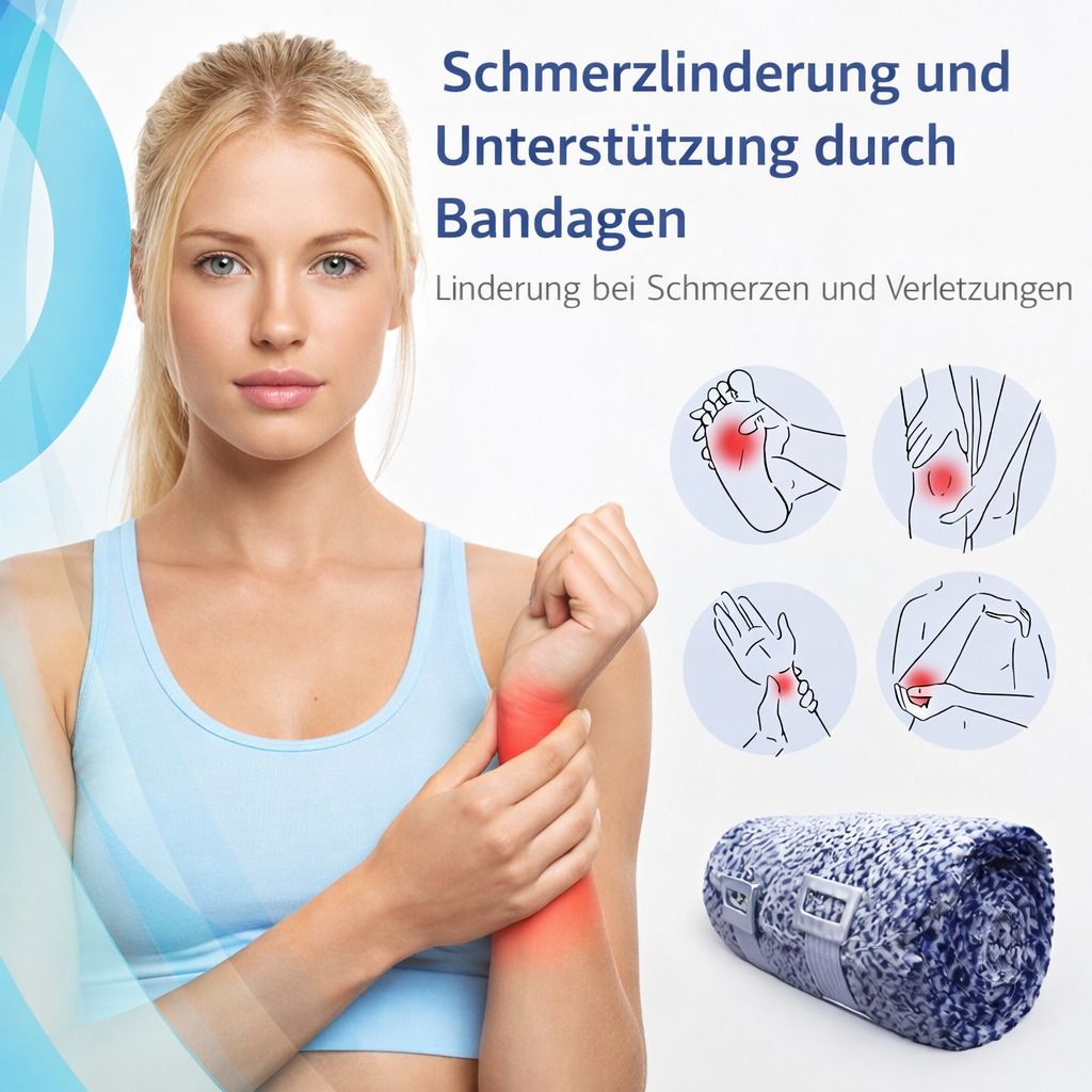 Kühlbandage Set, elastisch & atmungsaktiv, für Handgelenk, Knie & Knöchel, Sport & Alltag