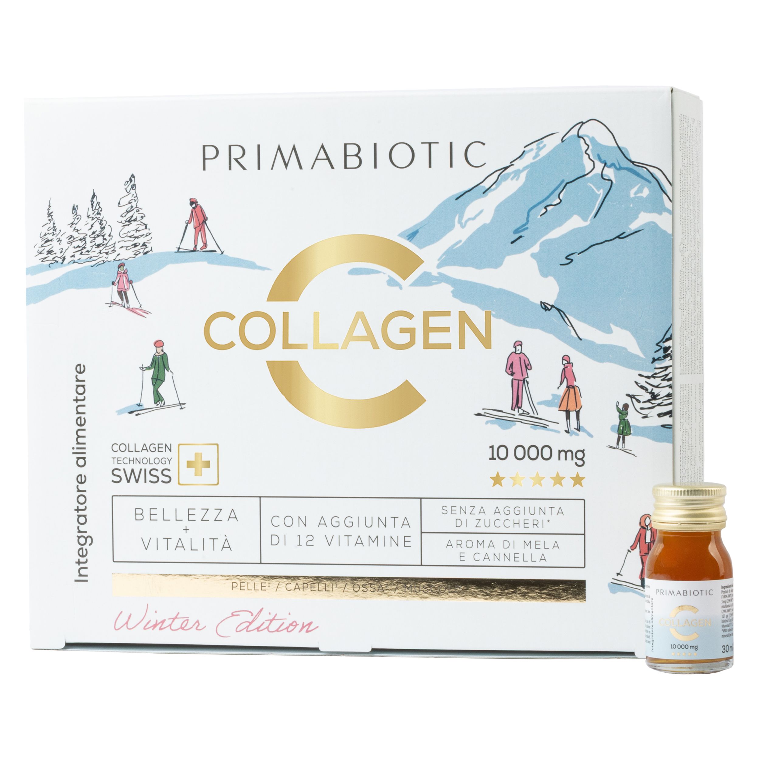 Collagene da bere - Primabiotic Collagen Winter Edition 10000 mg shot, 30x 30 ml (900 ml)