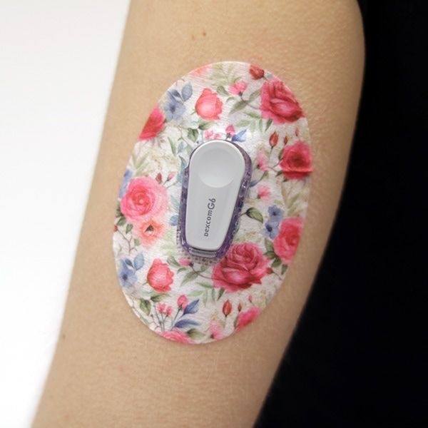 Diasticker® Dexcom G6 Fixiertapes "Red Roses"