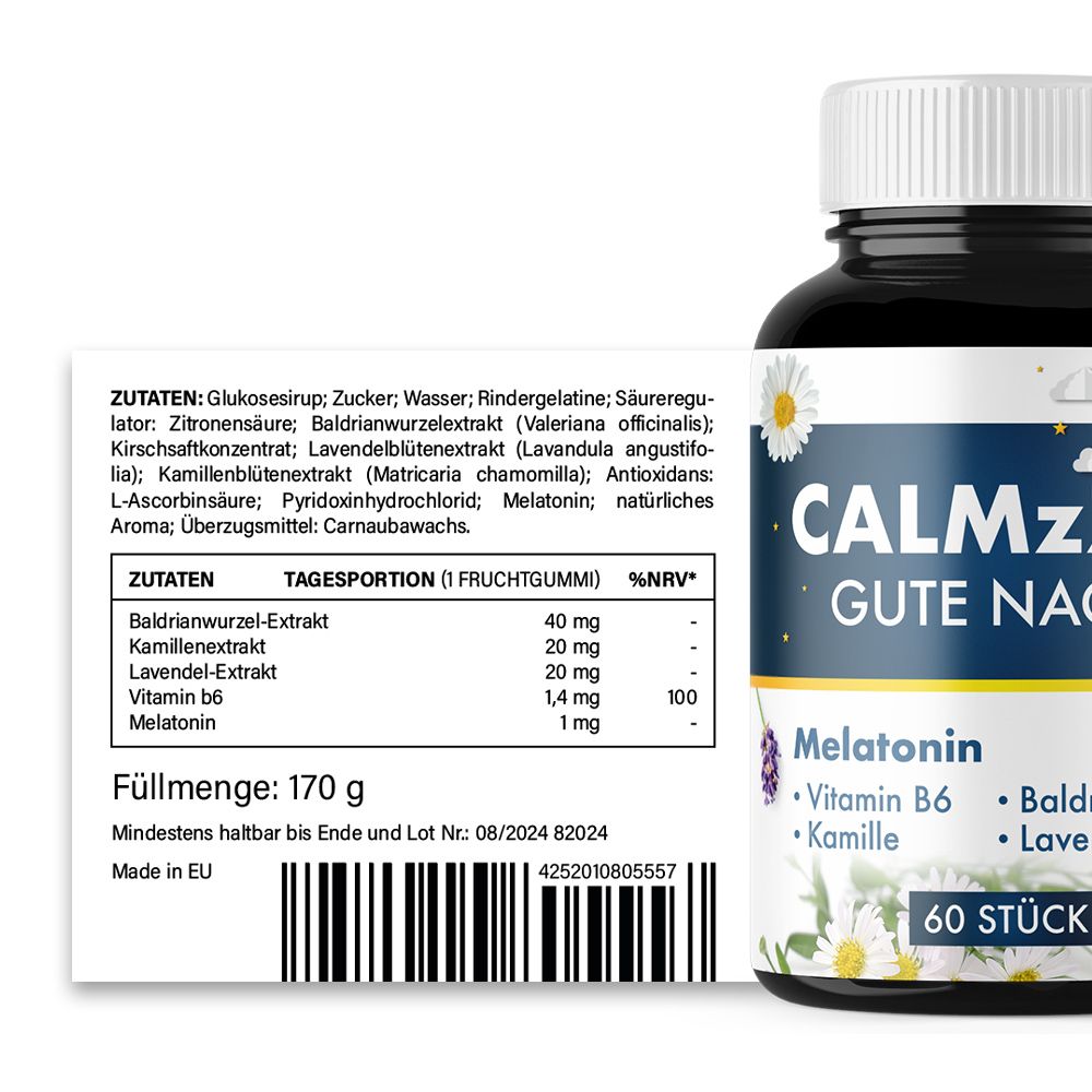 CalmZzz Gute Nacht Melatonin Fruchtgummis 60 St - SHOP APOTHEKE