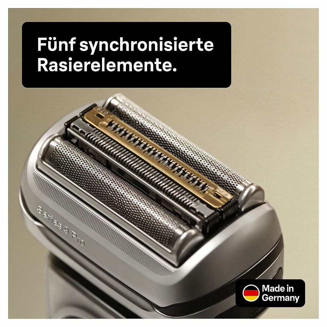 Braun Series 9 Pro+ Reinigungs-System wet&dry Noble Metal Herrenrasierer Elektrorasierer