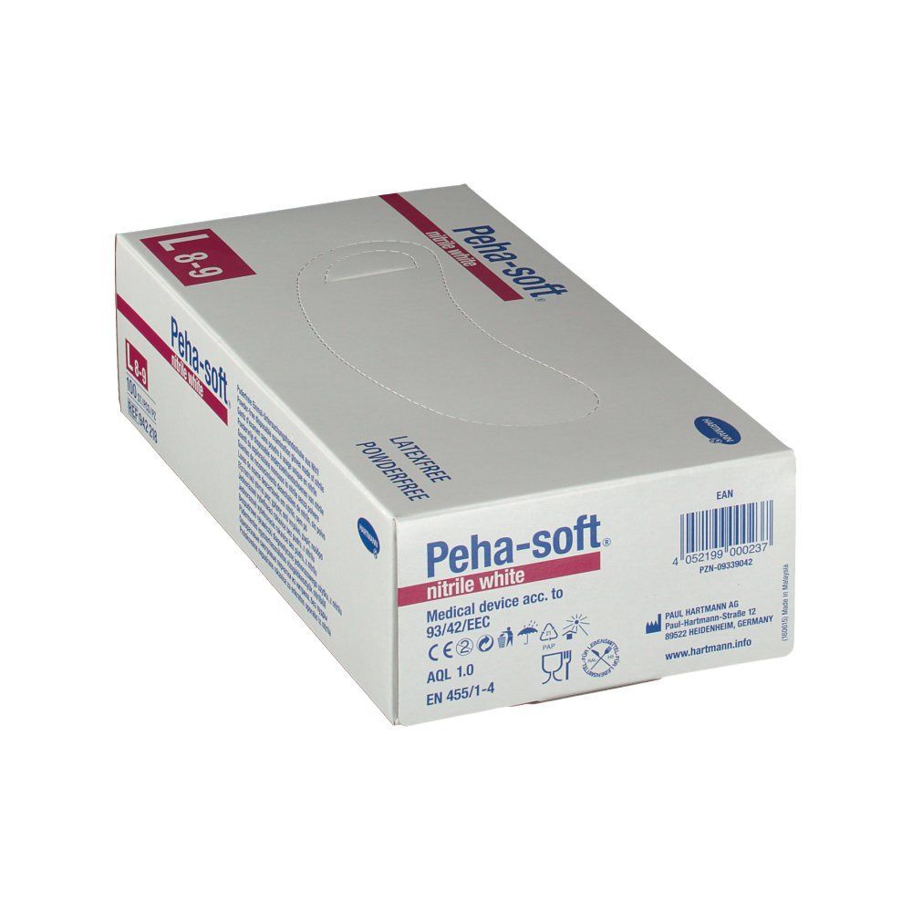 Guantes Peha-Soft Nitrilo Blanco Talla Grande 100 St Handschuhe