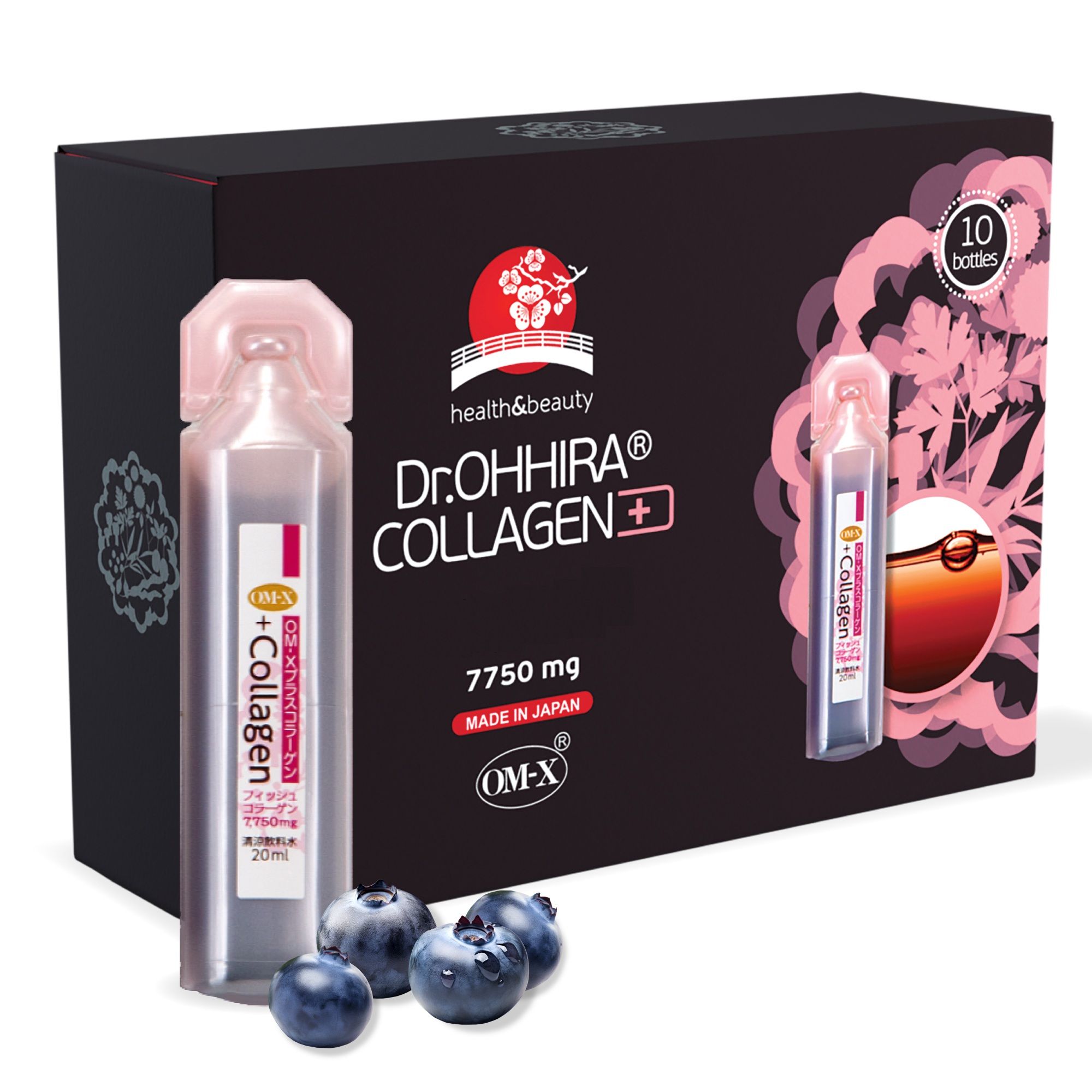 Dr.OHHIRA Collagen+ 7750 mg Marine Kollagen Peptide & Tripeptide, Hyaluron Q10 10 ml Trinkampullen