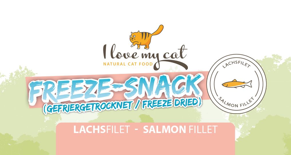 I love my cat Freeze-Snack für Katzen - Lachsfilet (gefriergetrocknet)