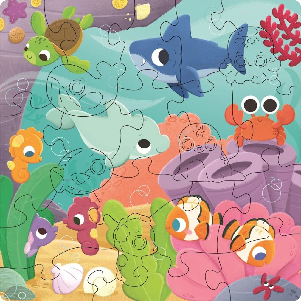 Wooden Puzzles Kids - Farbenspiel Der Meere (22 Teile)