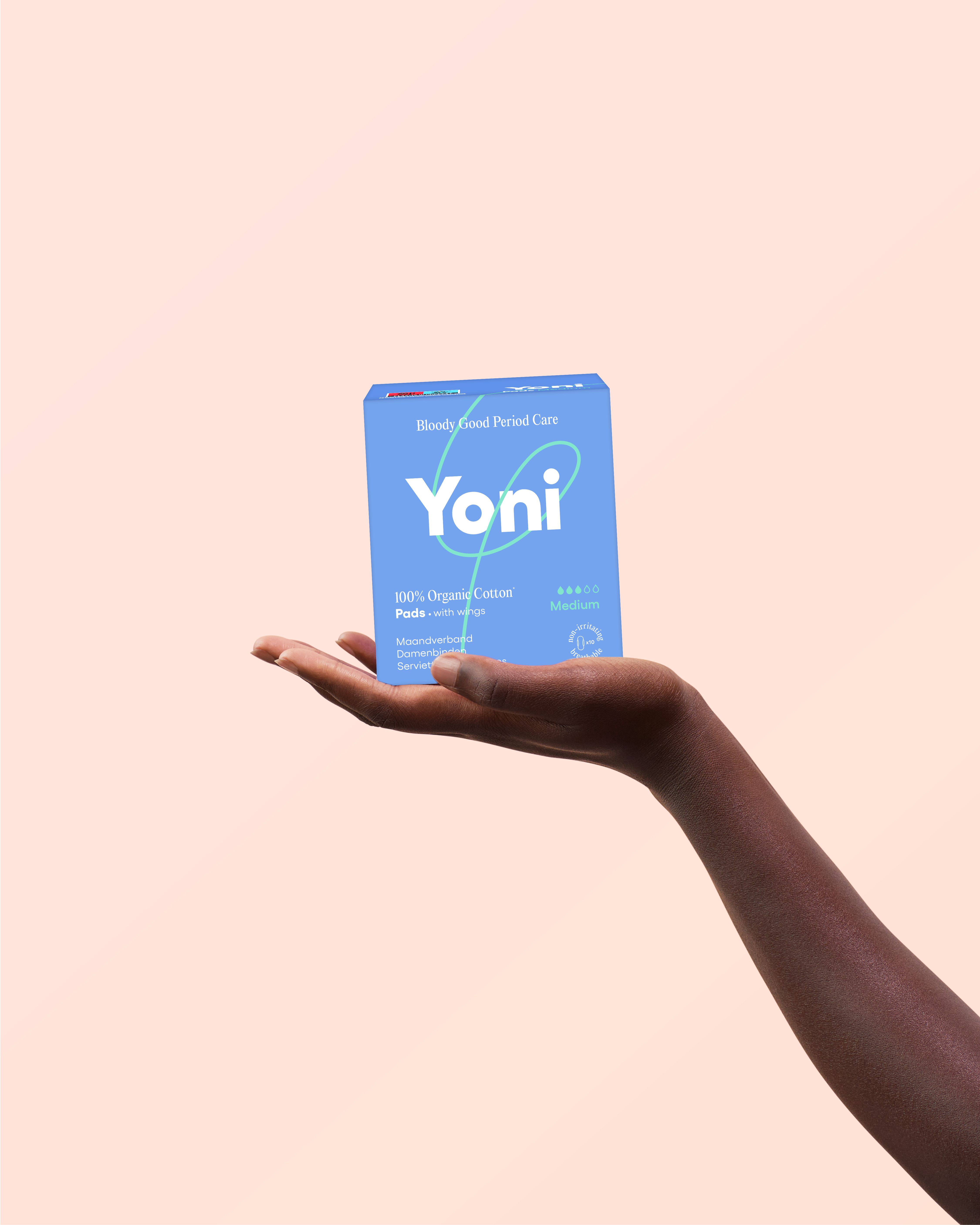 Yoni: Bequem, auslaufsicher, frei von Chemie. Auf Körperbedürfnisse abgestimmt.