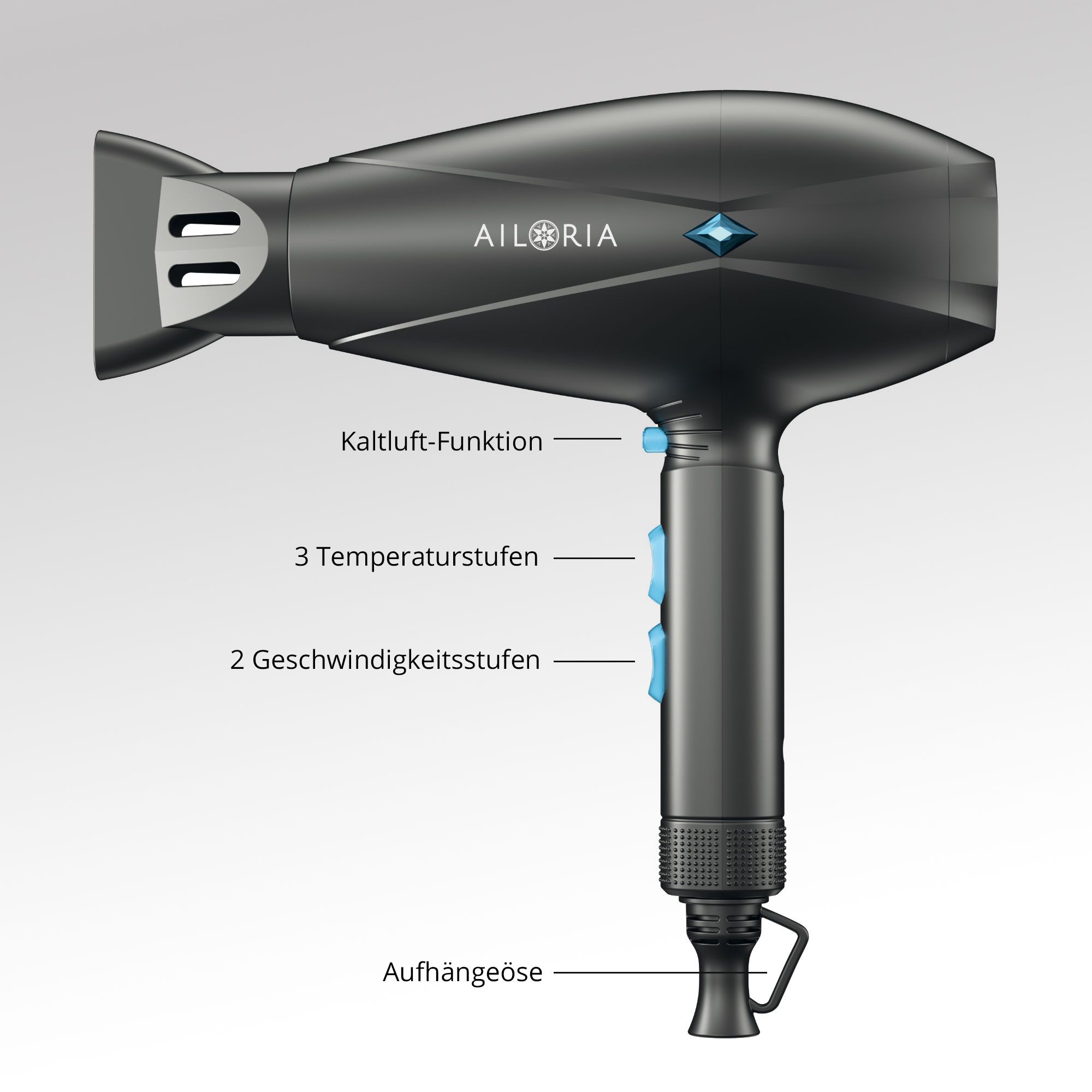 AILORIA SOUFFLE Haartrockner mit Ionen-Technologie 2200 W