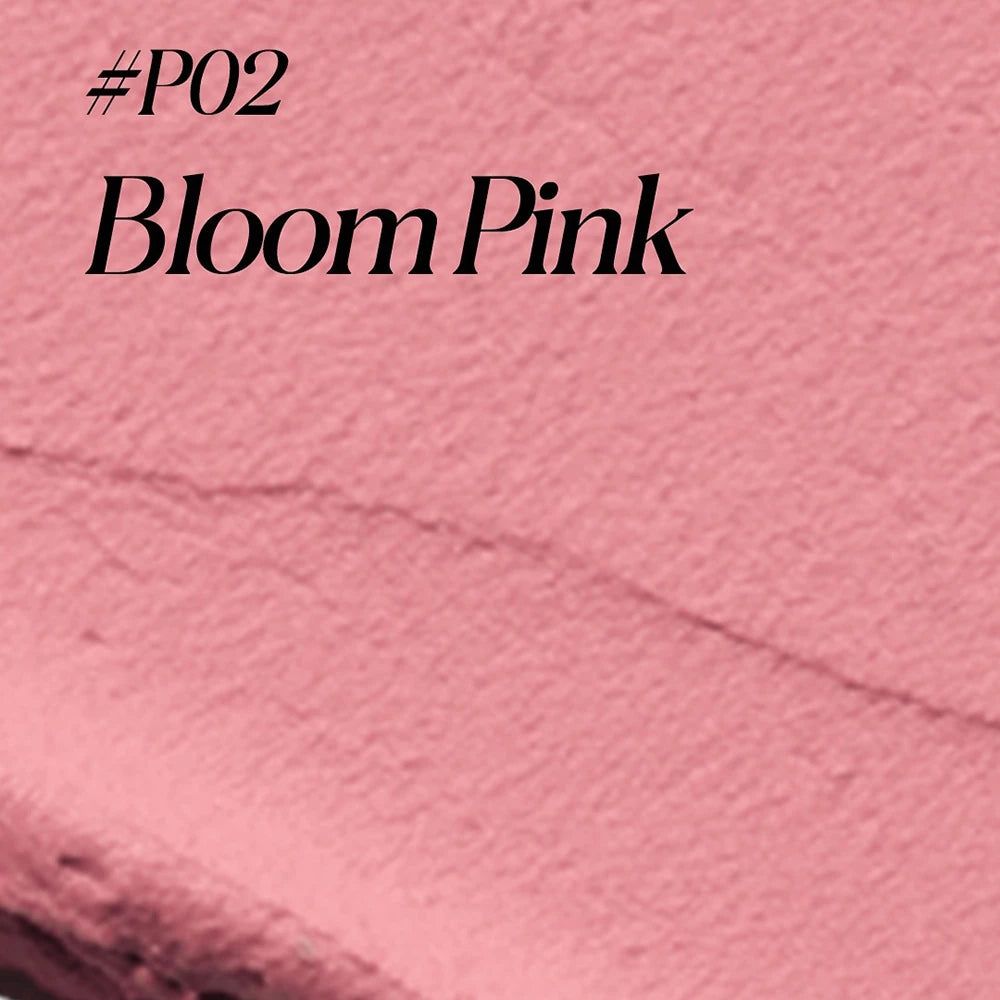 Rosa Textur mit der Aufschrift "Bloom Pink".