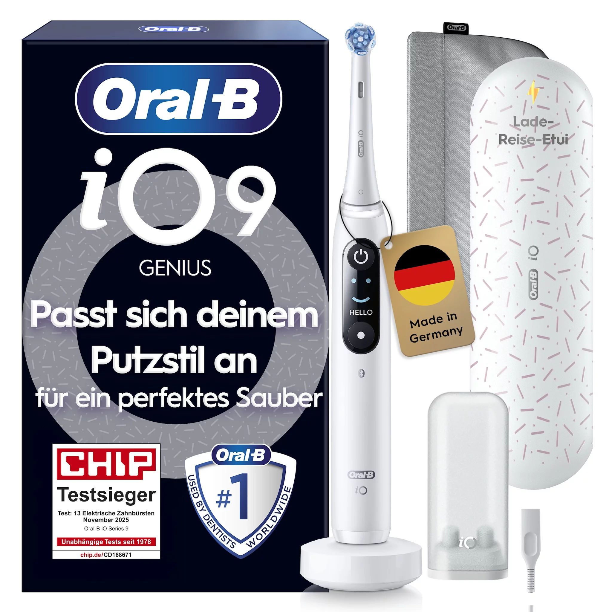 Oral-B iO Series 9, White Alabaster Luxe Edition Elektrische Zahnbürste 1 St