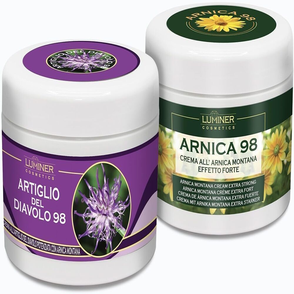 LUMINER - Artiglio del Diavolo 500ml e Arnica per Cavalli Uso Umano 500ml, Creme per Massaggi