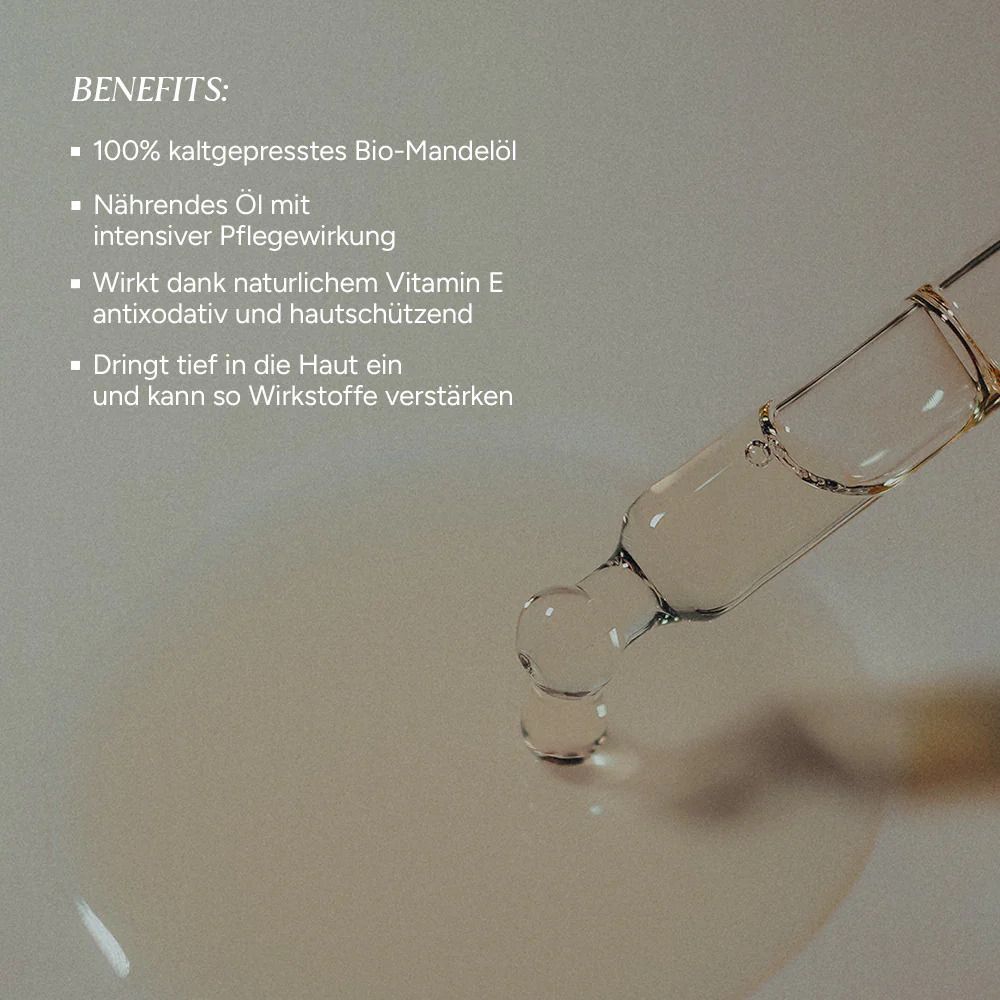 JUNGLÜCK Mandelöl - Kaltgepresst - 100% Bio, intensive Pflege für Gesicht, Haare und Körper