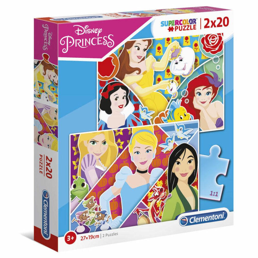 Clementoni 2X20Pcs.Puzzle Disney Princess 24766 X6