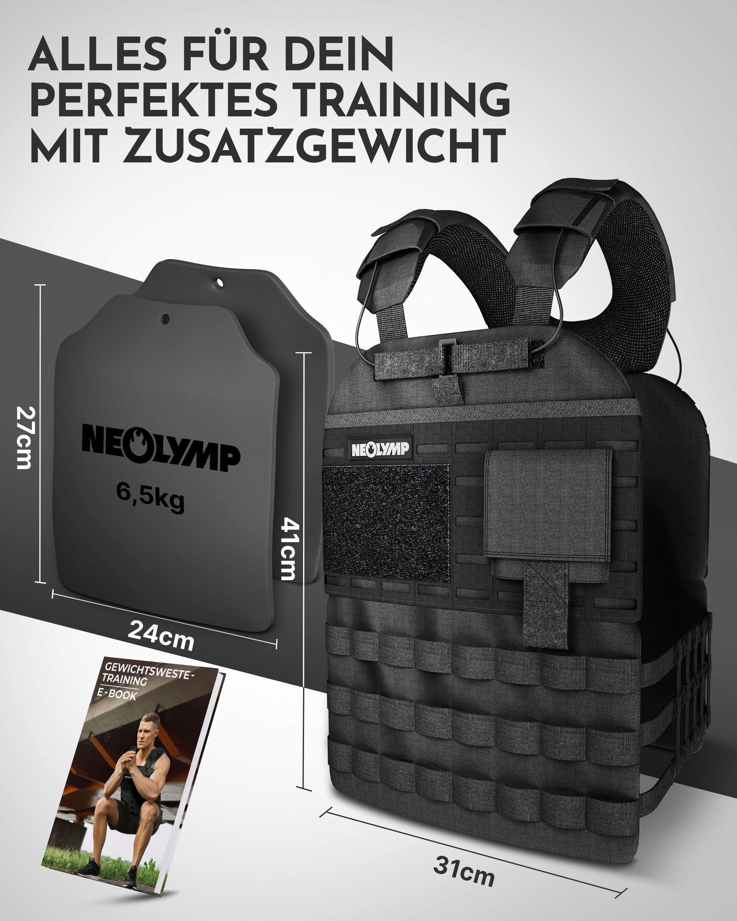 NEOLYMP Zusatzgewicht für Gewichtsweste 2 x 6,5 kg