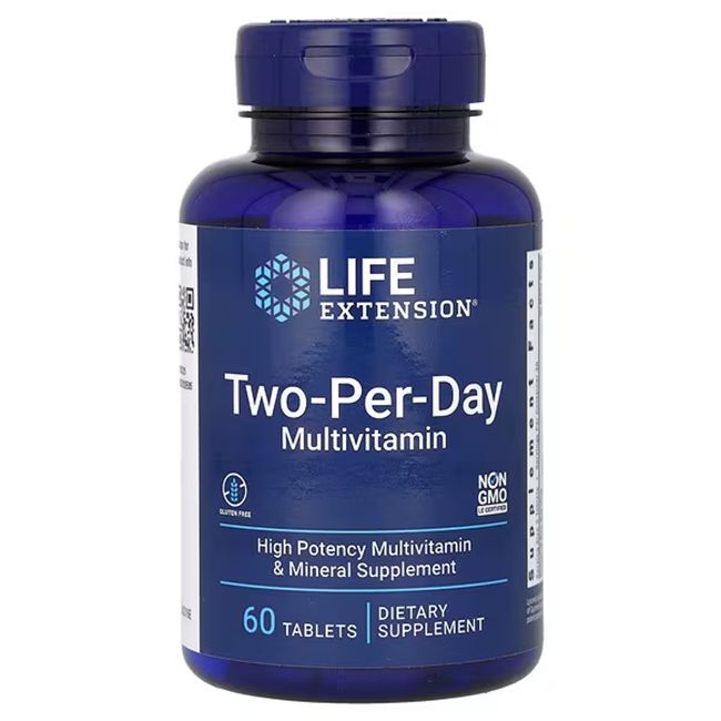 Life Extension Two-Per-Day Multivitamin, 60 Tabletten. Glutenfrei, Non-GMO.