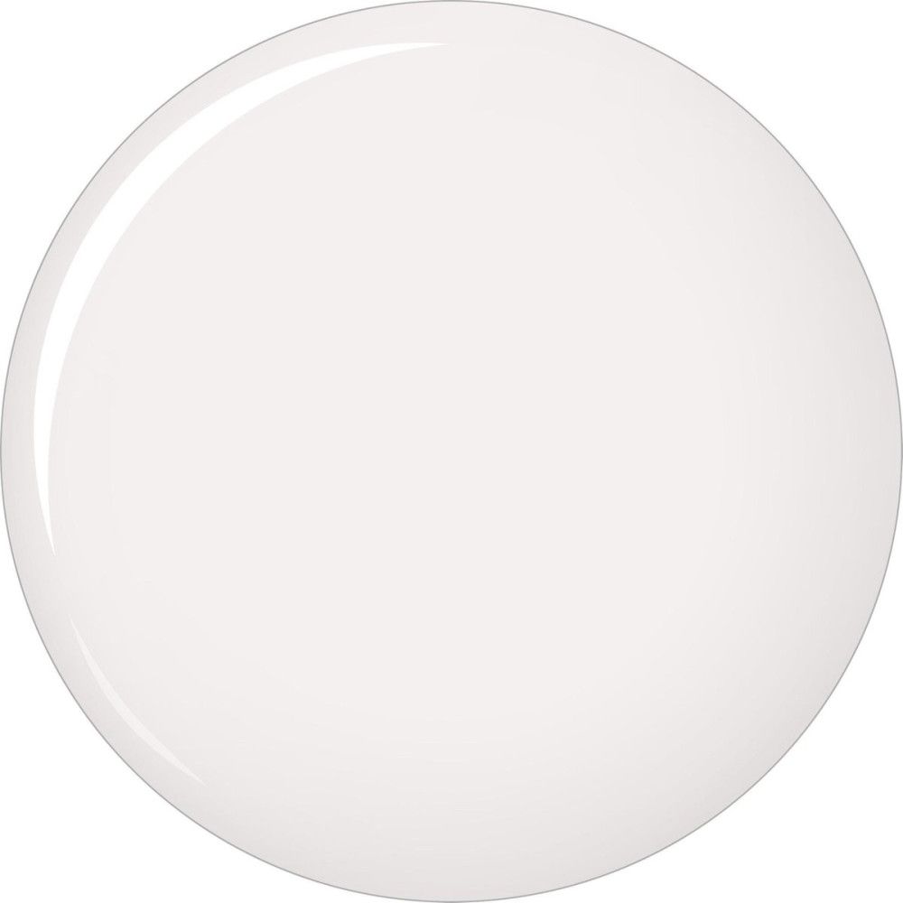 Weißer, runder Nagellack-Fleck. Glänzende Oberfläche.